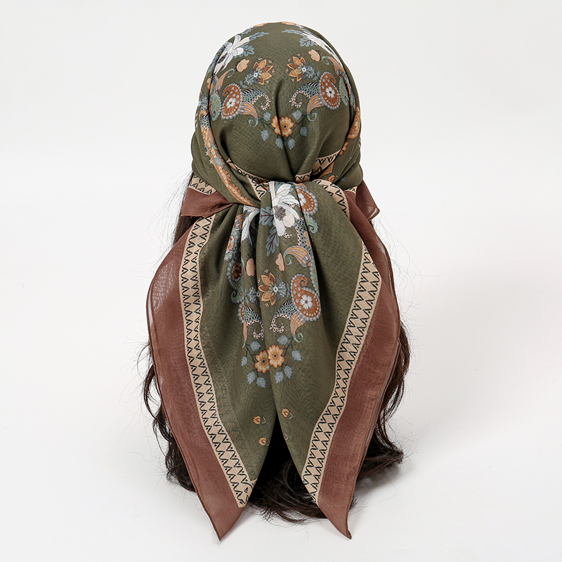 Summer Clothing Hijab - New Muslim Square Hijab Scarf Print
