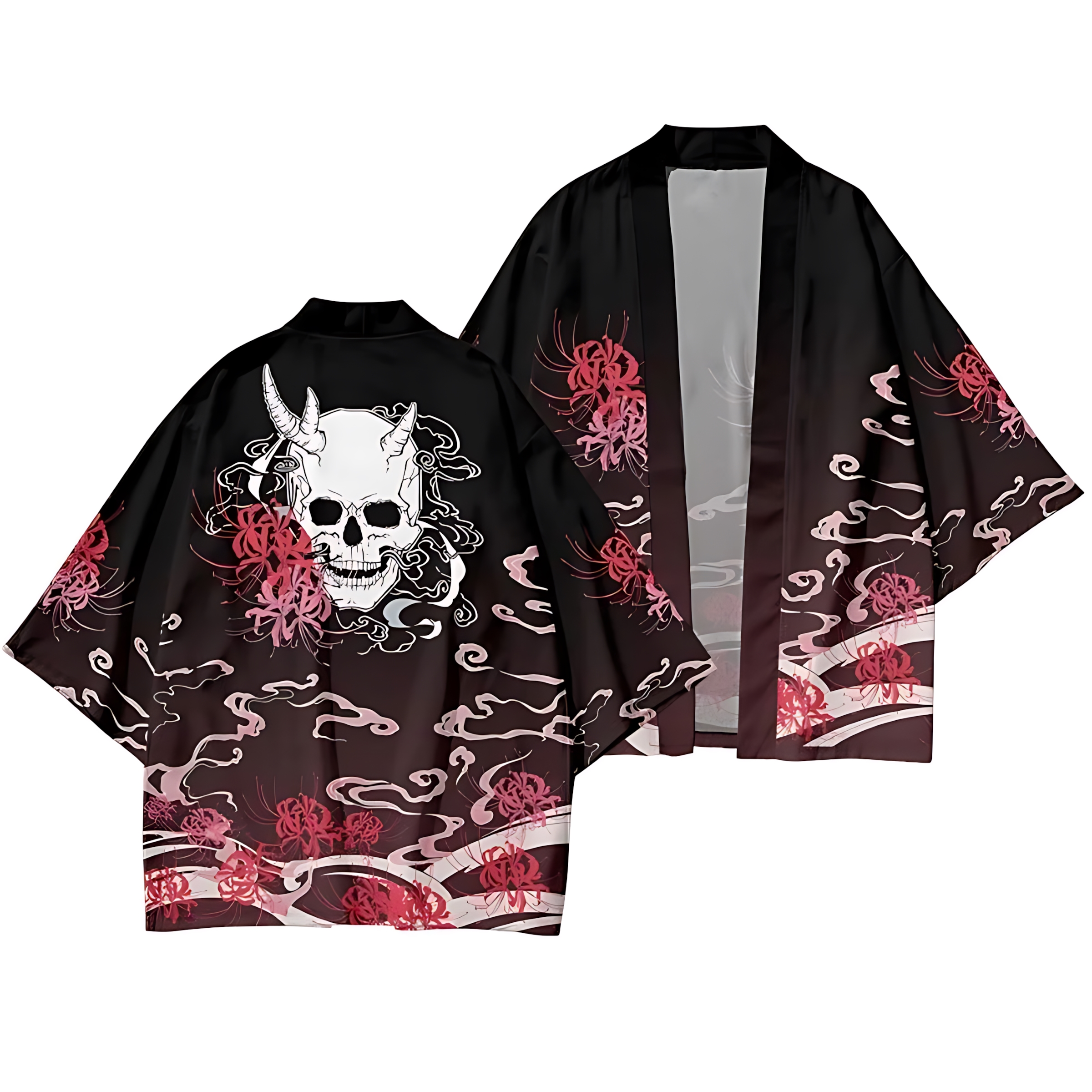 Summer Clothing Shops - 2026 Summer Men's Kimono Skull Pattern