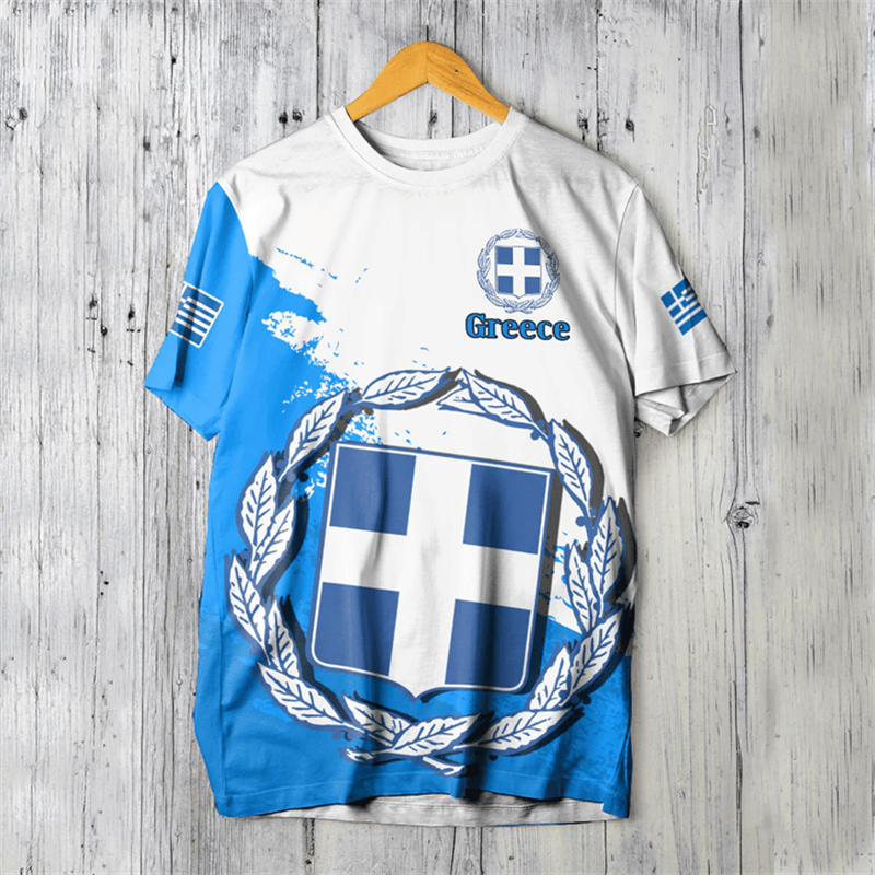 Summer Clothing For Greece - Greece Flag Map 3d Printed T