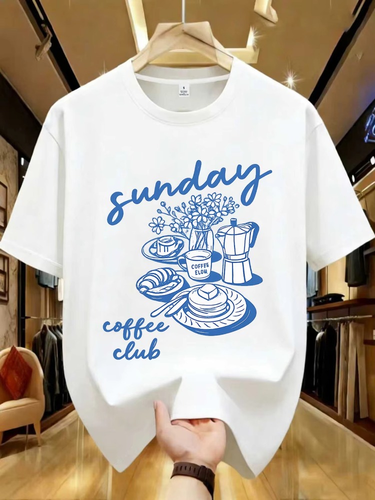 Summer Clothing Drop - Graphic Print Drop T-Shirt Short Sleeve