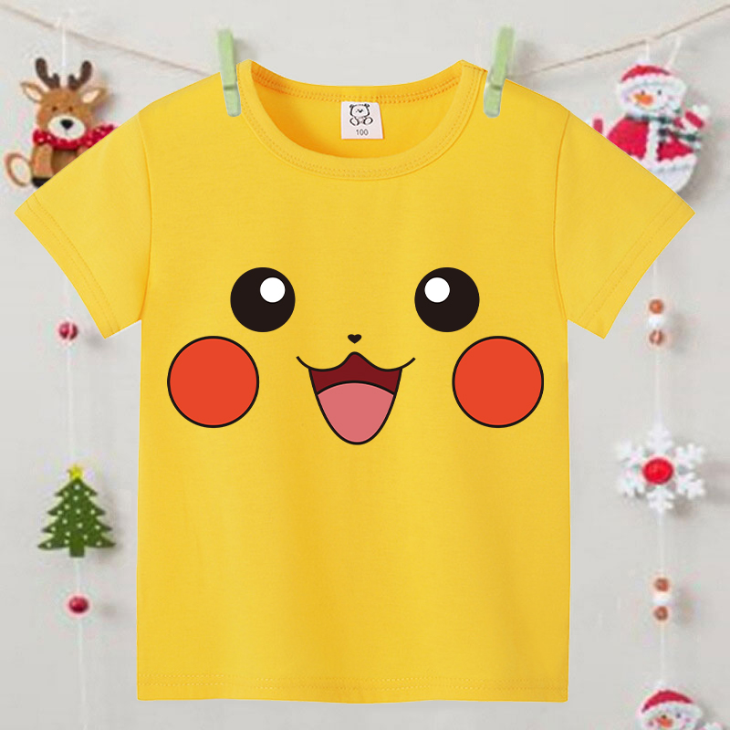 Summer Clothing Boys - Pokemons Yellow Cute Short-sleeved Top for