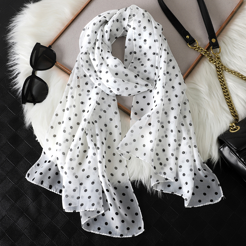 Summer Clothing Hijab - 2023 Fashion Printed Dot Chiffon Hijab
