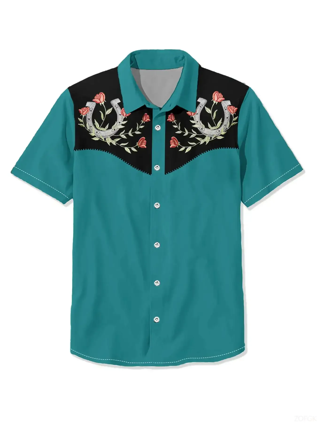 Yours Summer Clothing - Men's Shirt Summer Casual Fashion Short