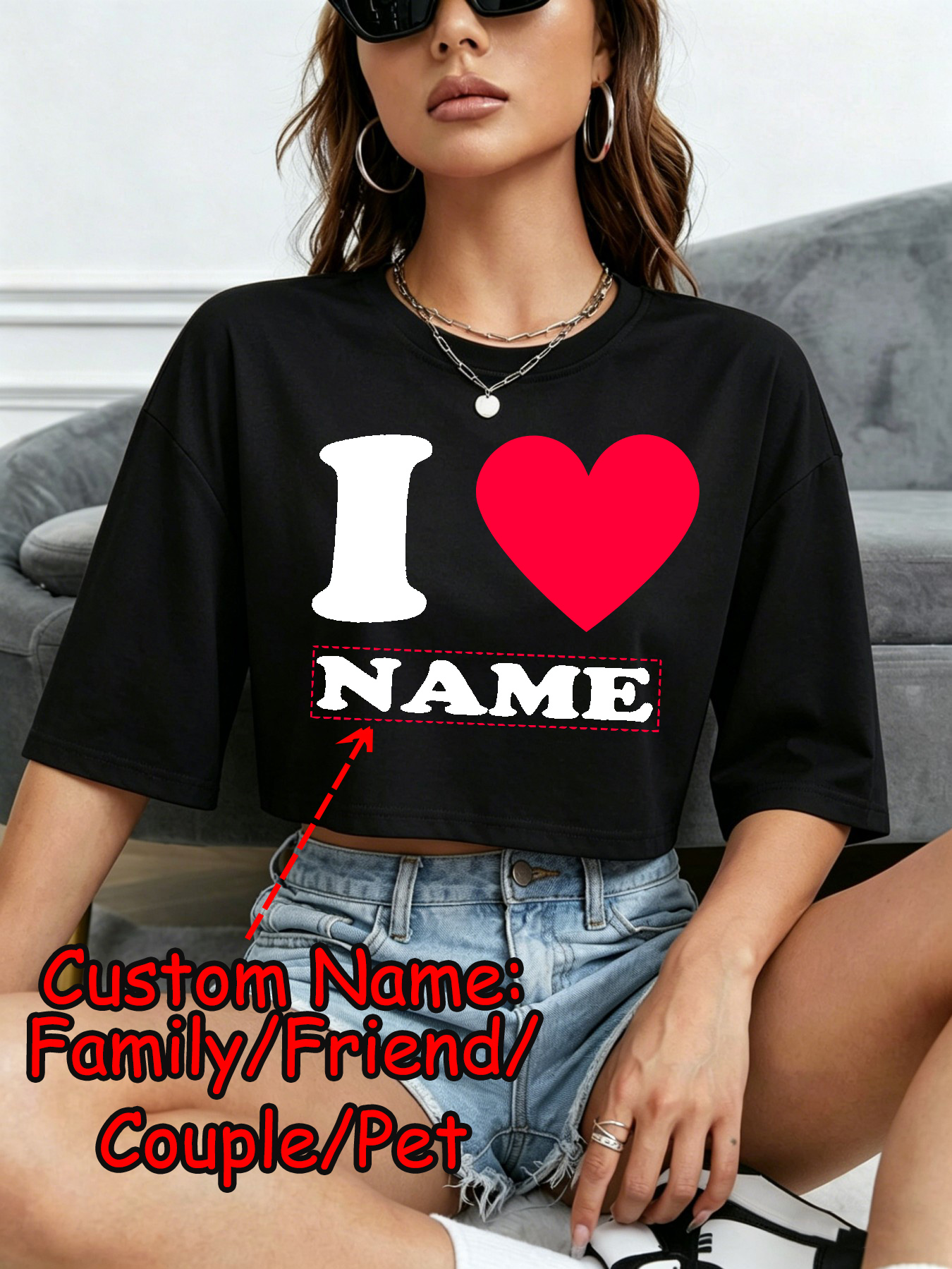 Yours Summer Clothing - DIY Custom Name Couple Summer Women