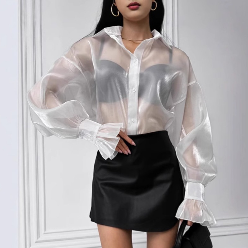 Summer Clothing Drop - 2025 Spring See Through Mesh Shirts