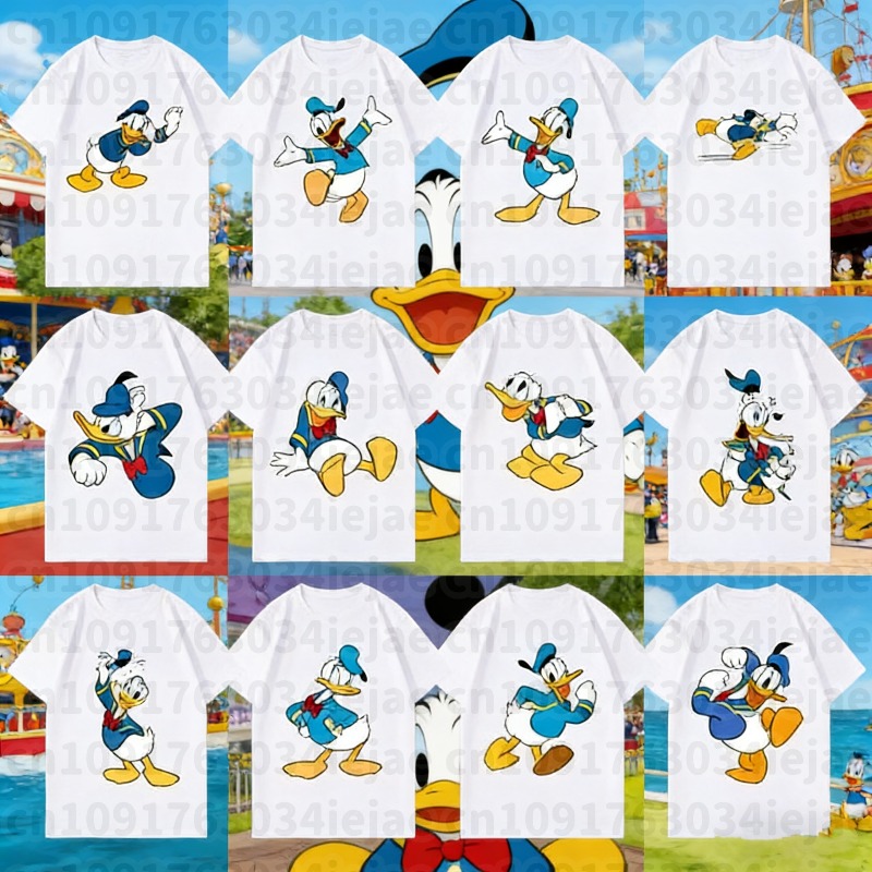 Summer Clothing Men 2025 - 2025 Summer Donald Duck Cartoon 100%