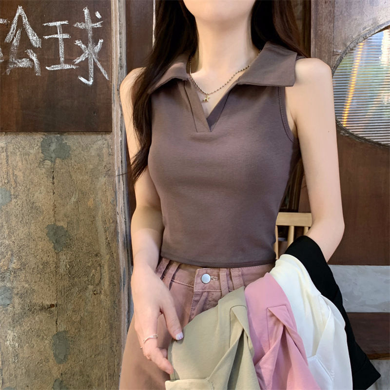 Polo Collar Vest Women's Summe - Summer Clothing Drop recensie en prijs