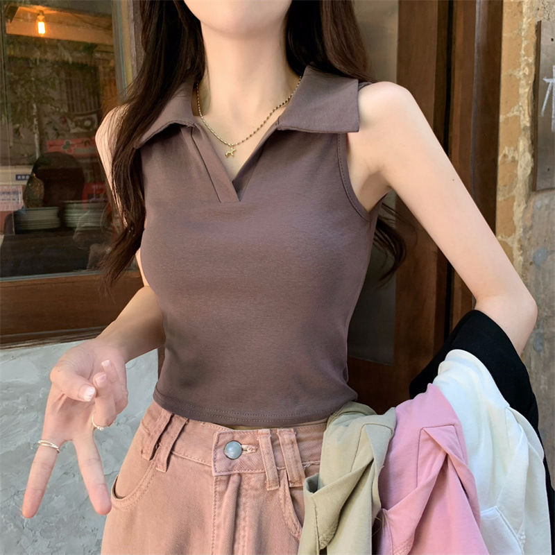 Polo Collar Vest Women's Summe - Summer Clothing Drop recensie en prijs