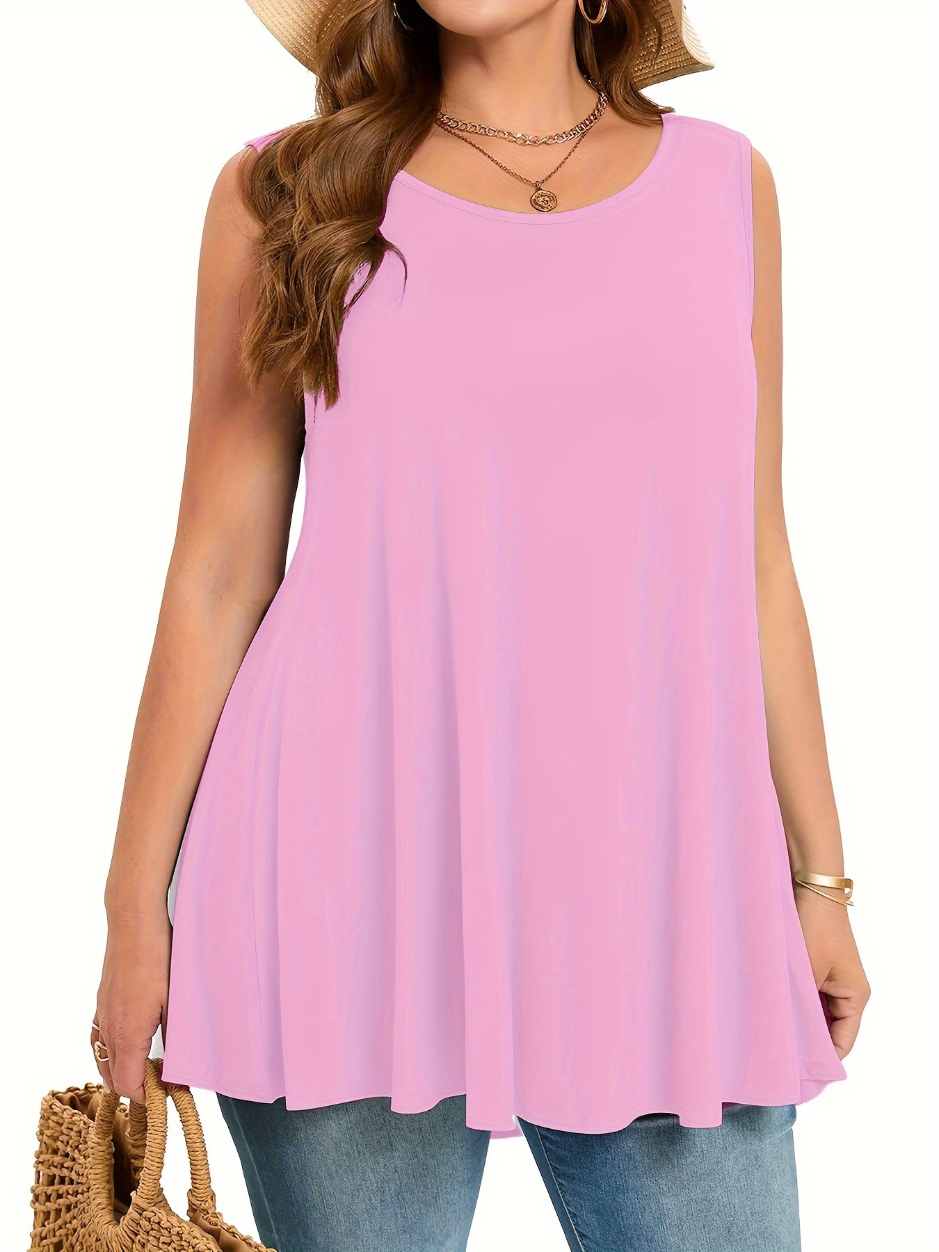 Plus Size Simple Solid Tank To - Halter Neck Top recensie en prijs