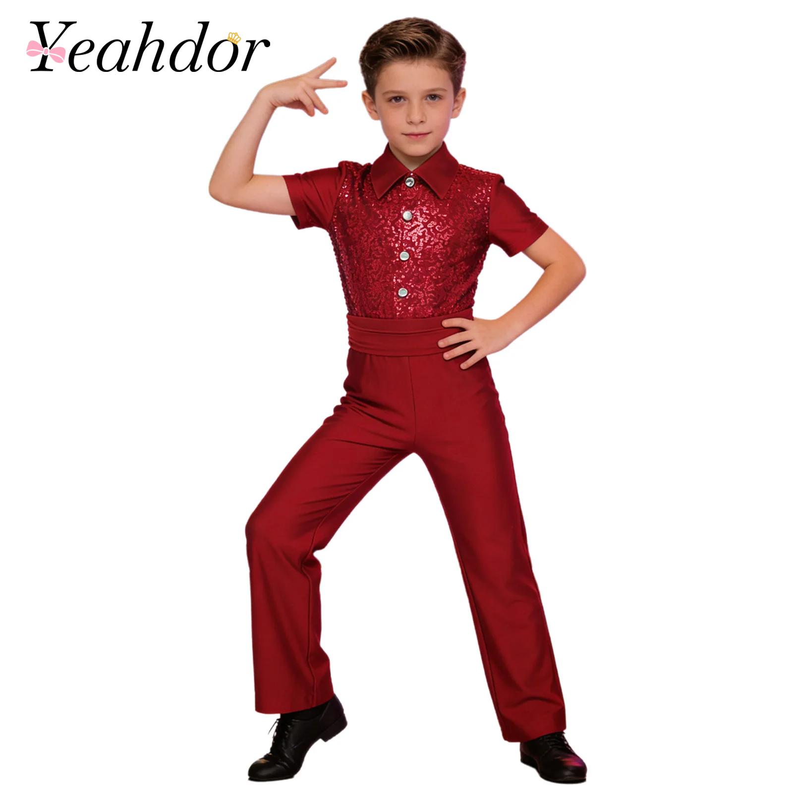 Boys Latin Modern Dance Shirt  - Summer Clothing Boys recensie en prijs