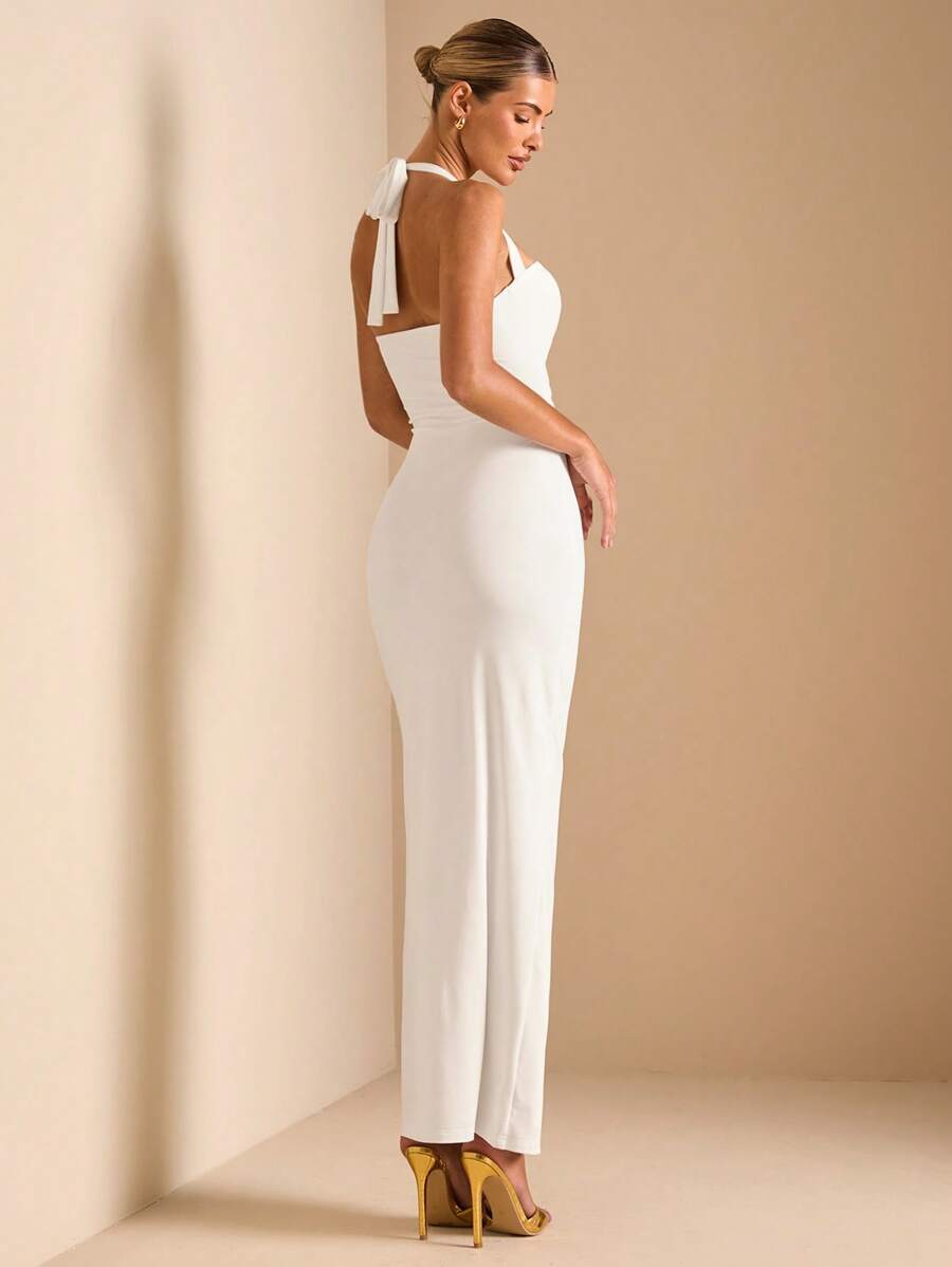 White Cut Out Halter Neck Fitt - Halter Neck Top recensie en prijs