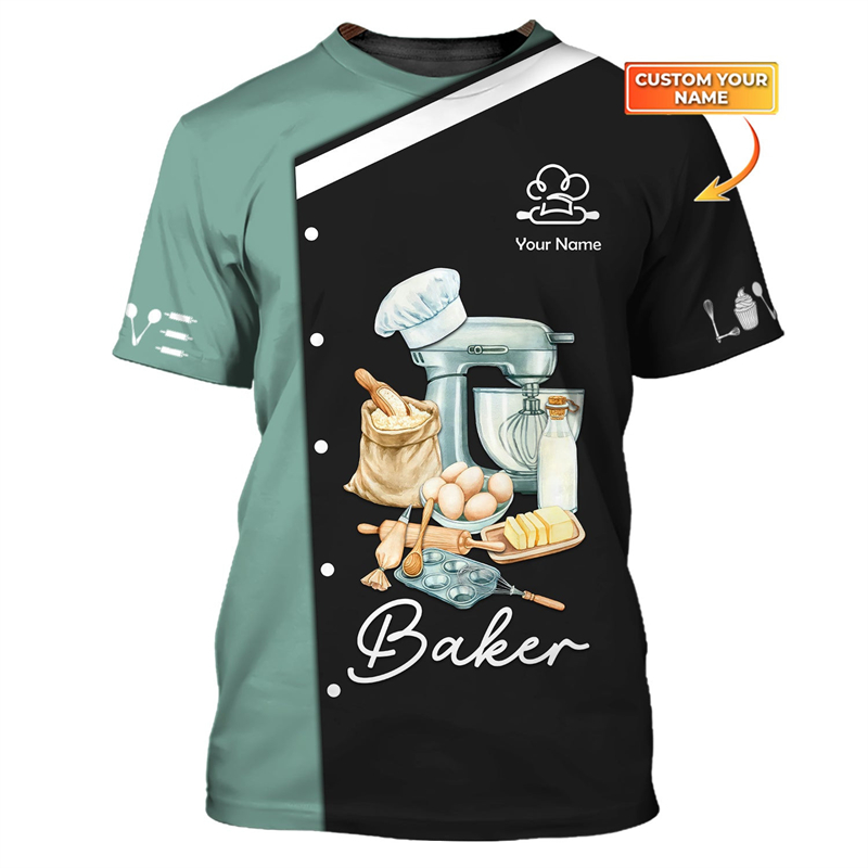 Custom Name Baker Graphic T Sh - Summer Clothing Name recensie en prijs