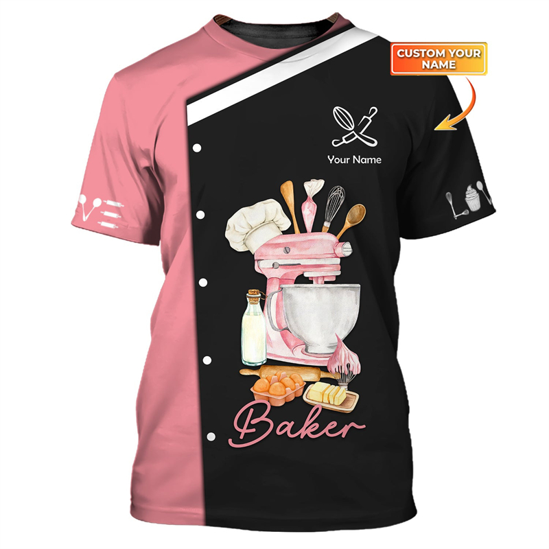 Custom Name Baker Graphic T Sh - Summer Clothing Name recensie en prijs