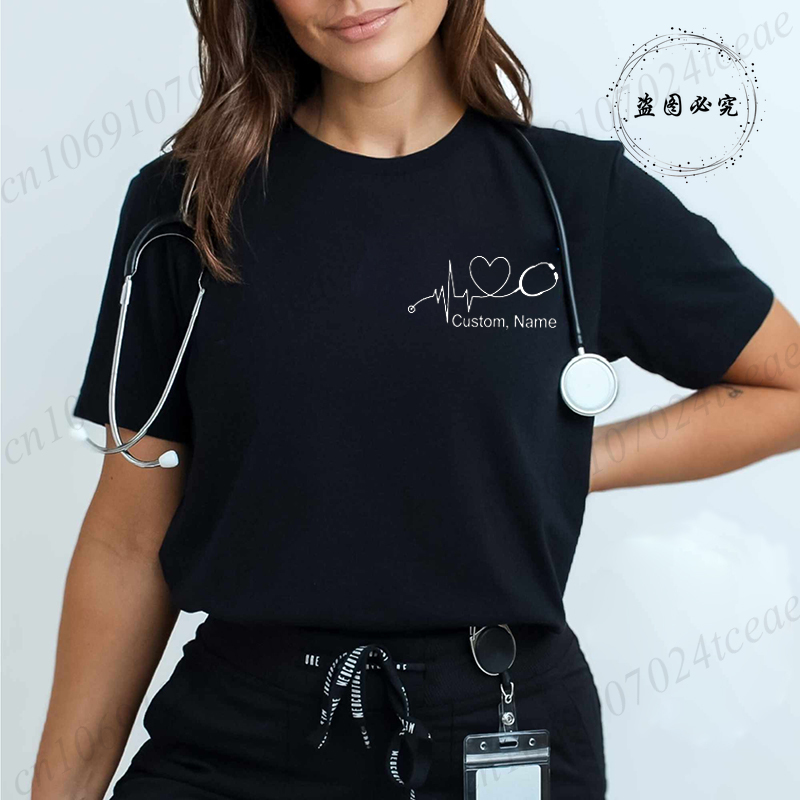 Custom Name Nurse Shirt Stetho - Summer Clothing Name recensie en prijs