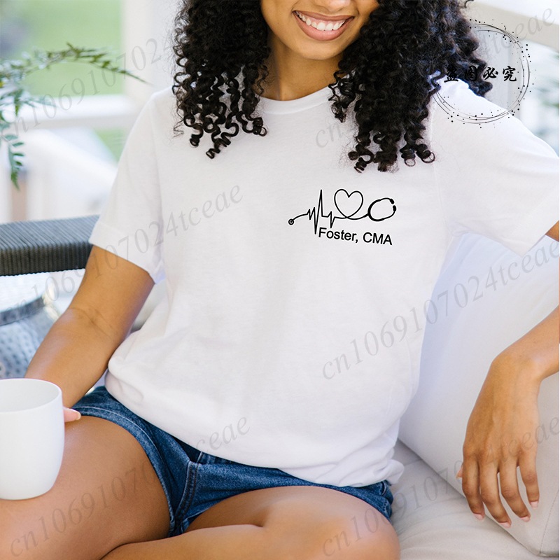 Custom Name Nurse Shirt Stetho - Summer Clothing Name recensie en prijs