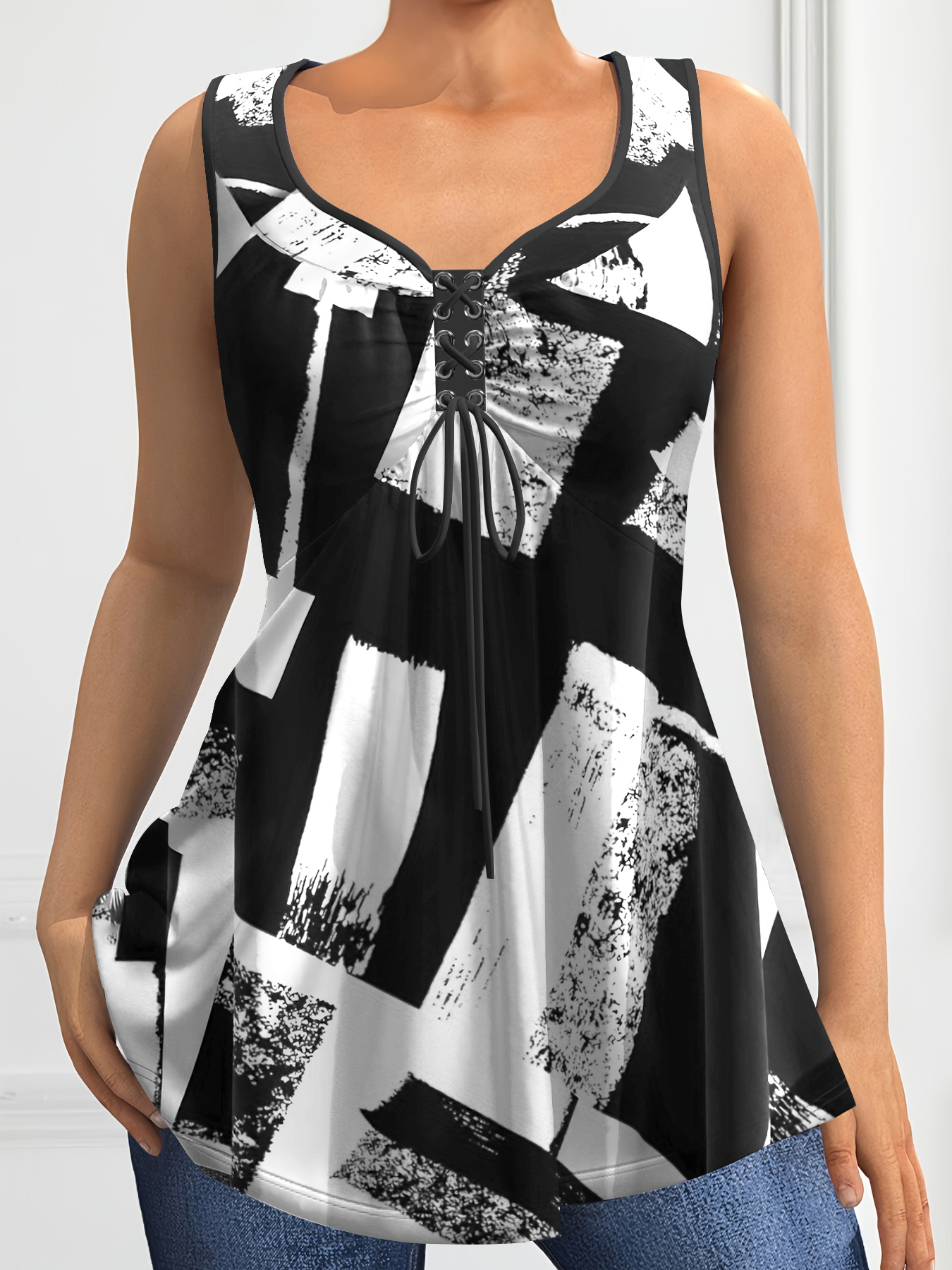 Women's Plus Size Tank Top Col - Halter Neck Top recensie en prijs