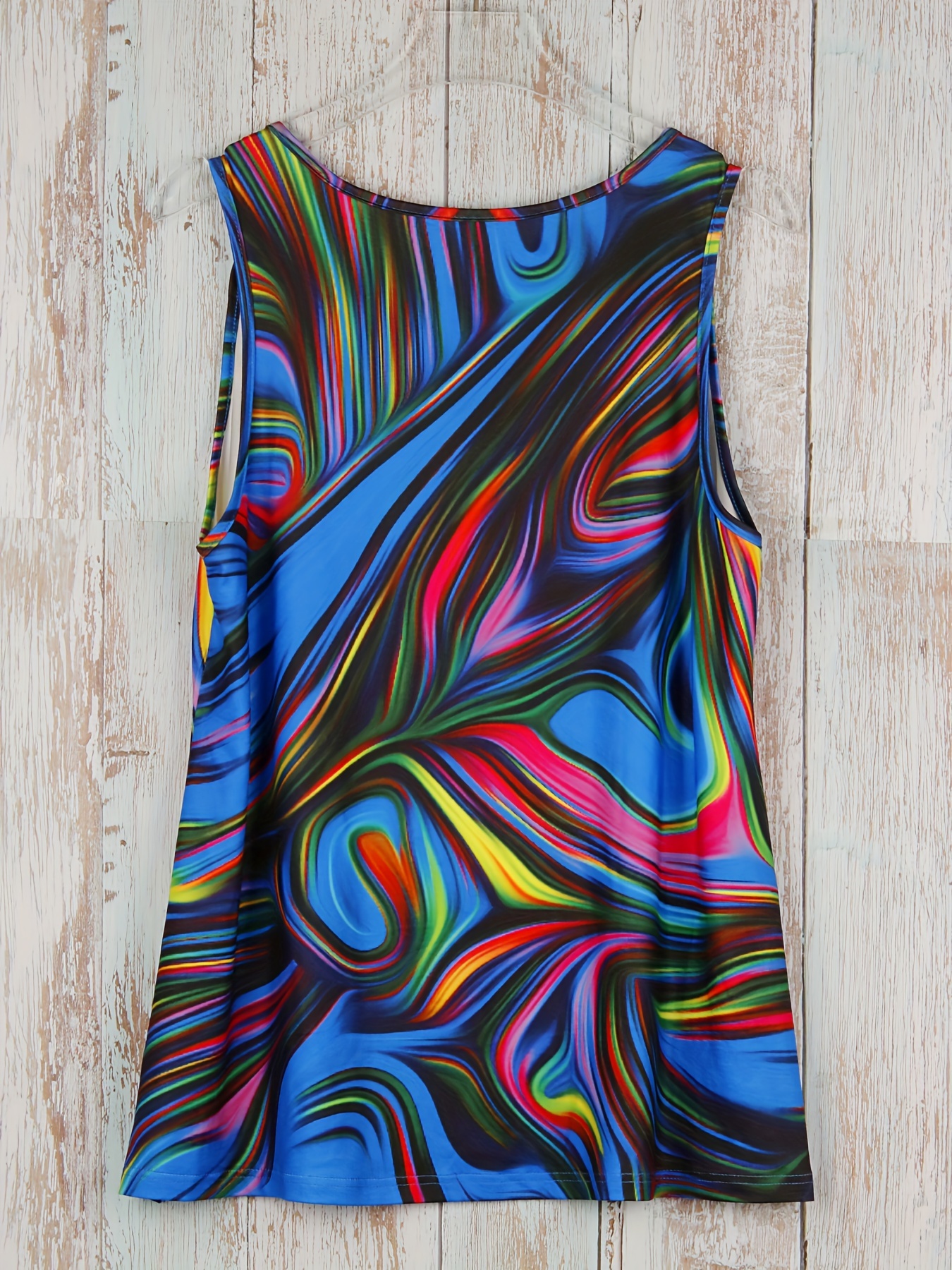 Plus Size Abstract Print Tank  - Summer Upf Clothing recensie en prijs