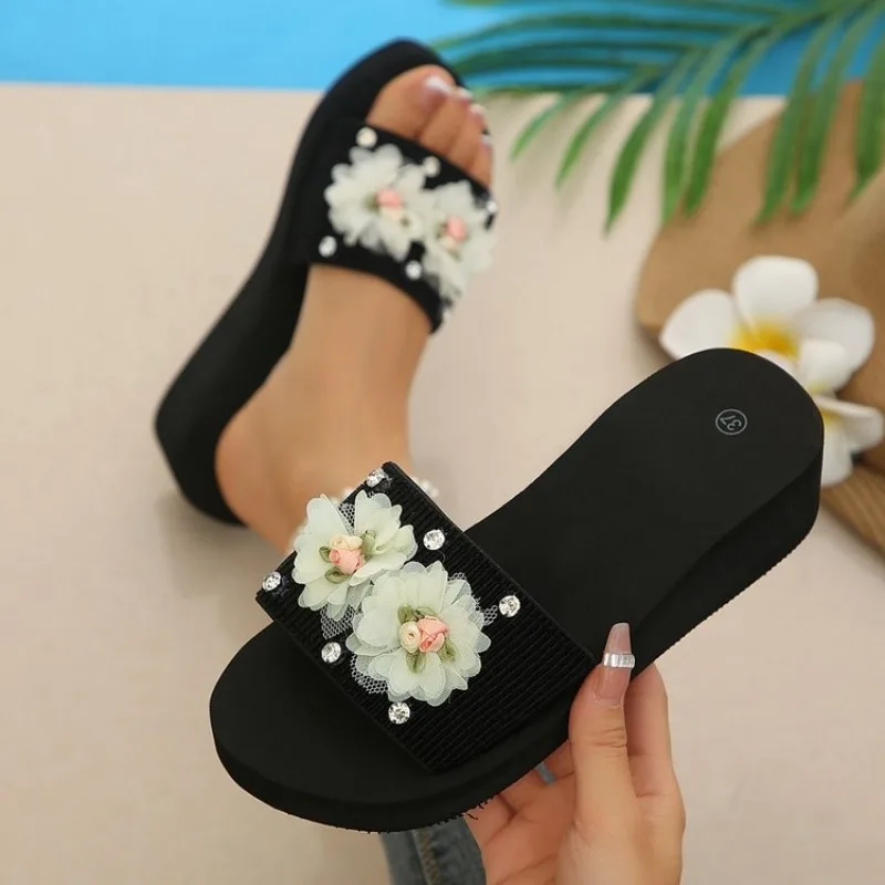Fashion Flower Wedges High Hee - Summer Clothing Fabric recensie en prijs