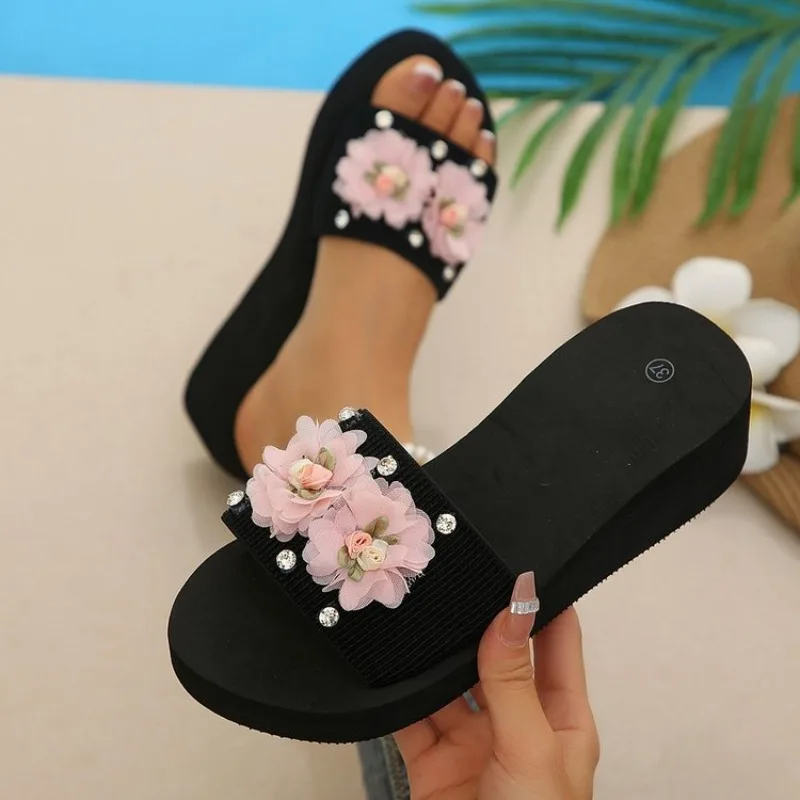 Fashion Flower Wedges High Hee - Summer Clothing Fabric recensie en prijs