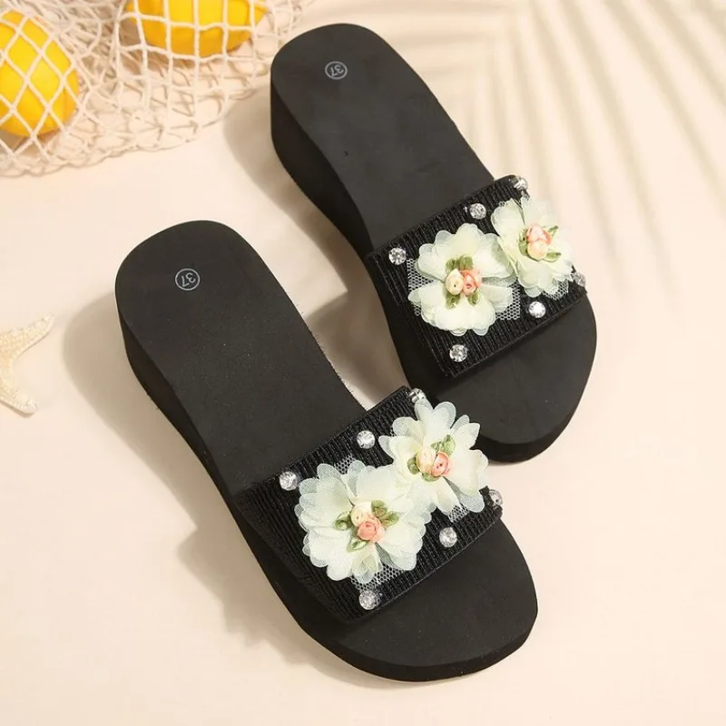 Fashion Flower Wedges High Hee - Summer Clothing Fabric recensie en prijs