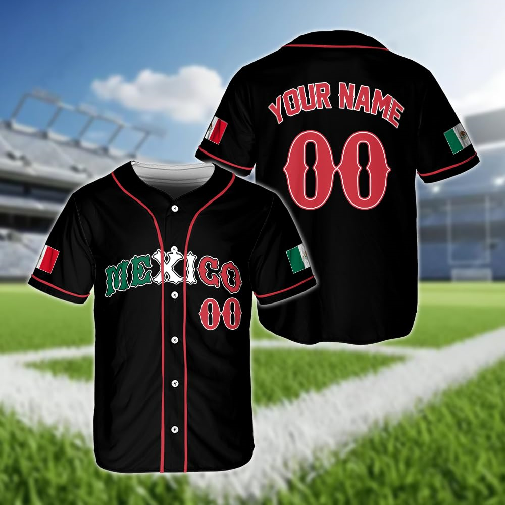 Hot Mexican Flag Baseball Jers - Summer Clothing Name recensie en prijs