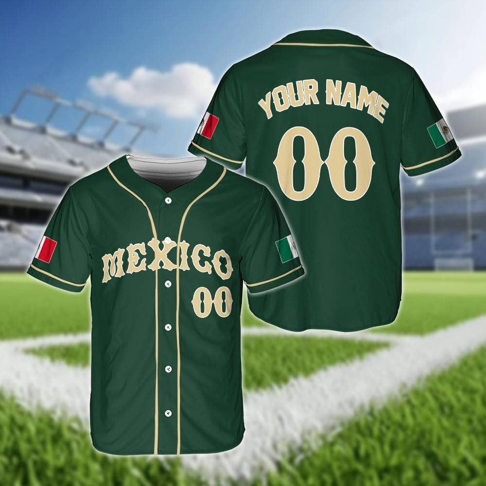 Hot Mexican Flag Baseball Jers - Summer Clothing Name recensie en prijs