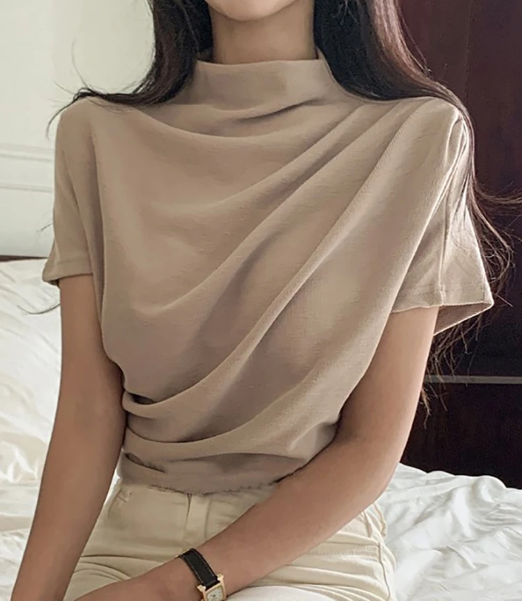 Half Turtleneck T Shirt Women  - Summer Clothing Drop recensie en prijs
