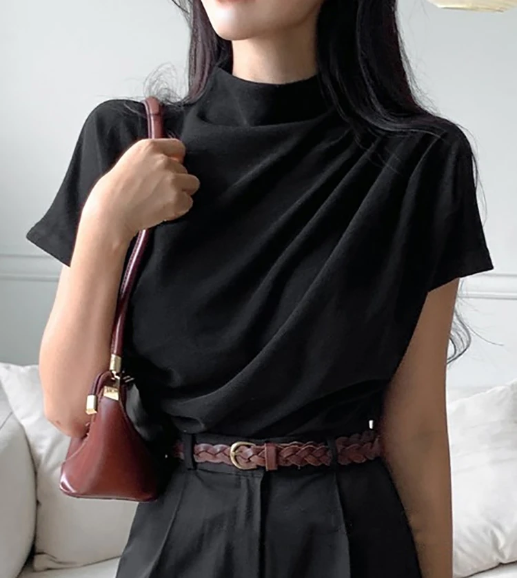 Half Turtleneck T Shirt Women  - Summer Clothing Drop recensie en prijs