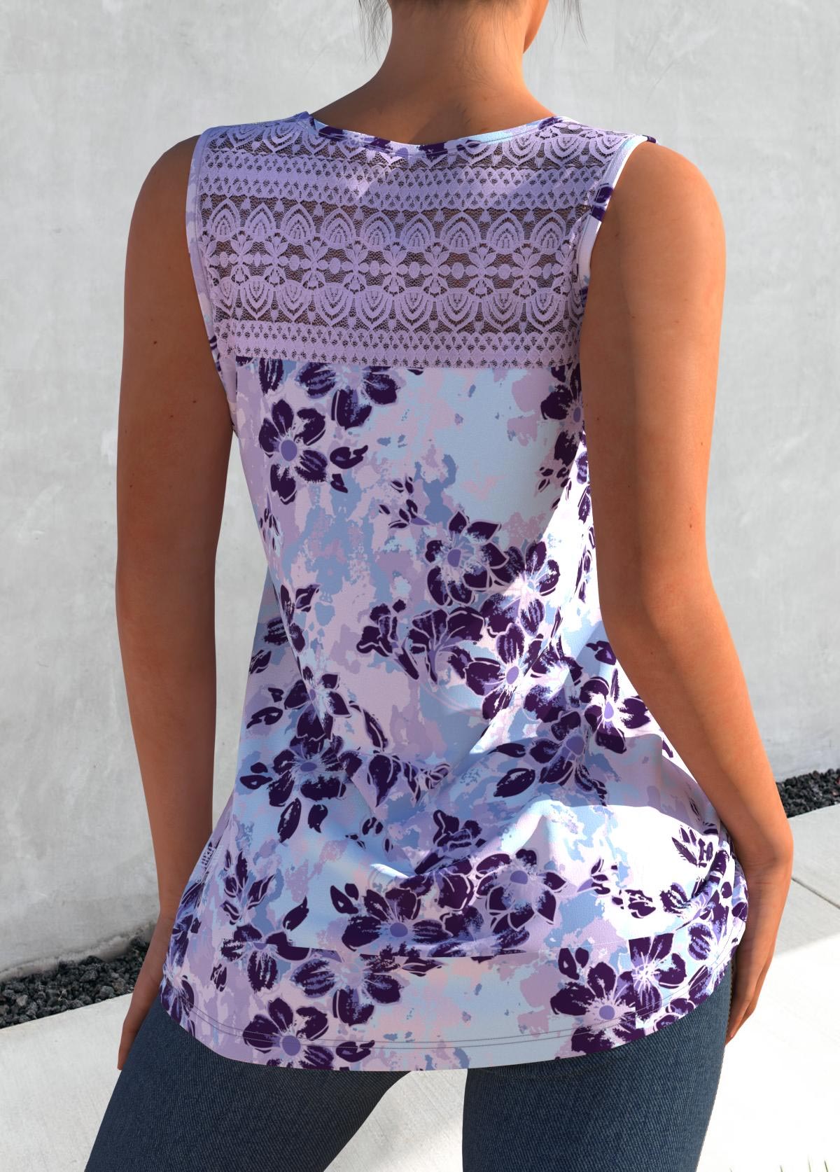 Plus Size Cross Strap Floral P - Summer Upf Clothing recensie en prijs