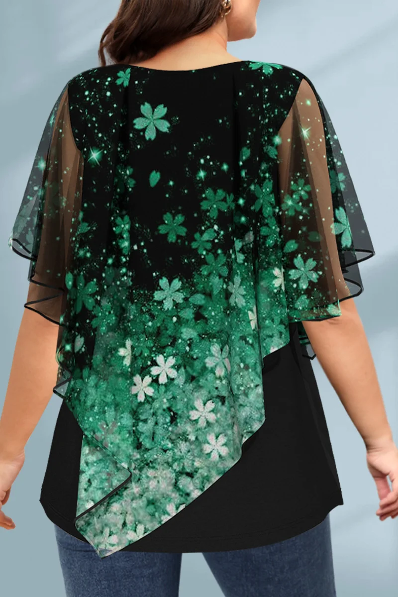 Women's Plus Size Blouse Chiff - Summer Clothing Office recensie en prijs