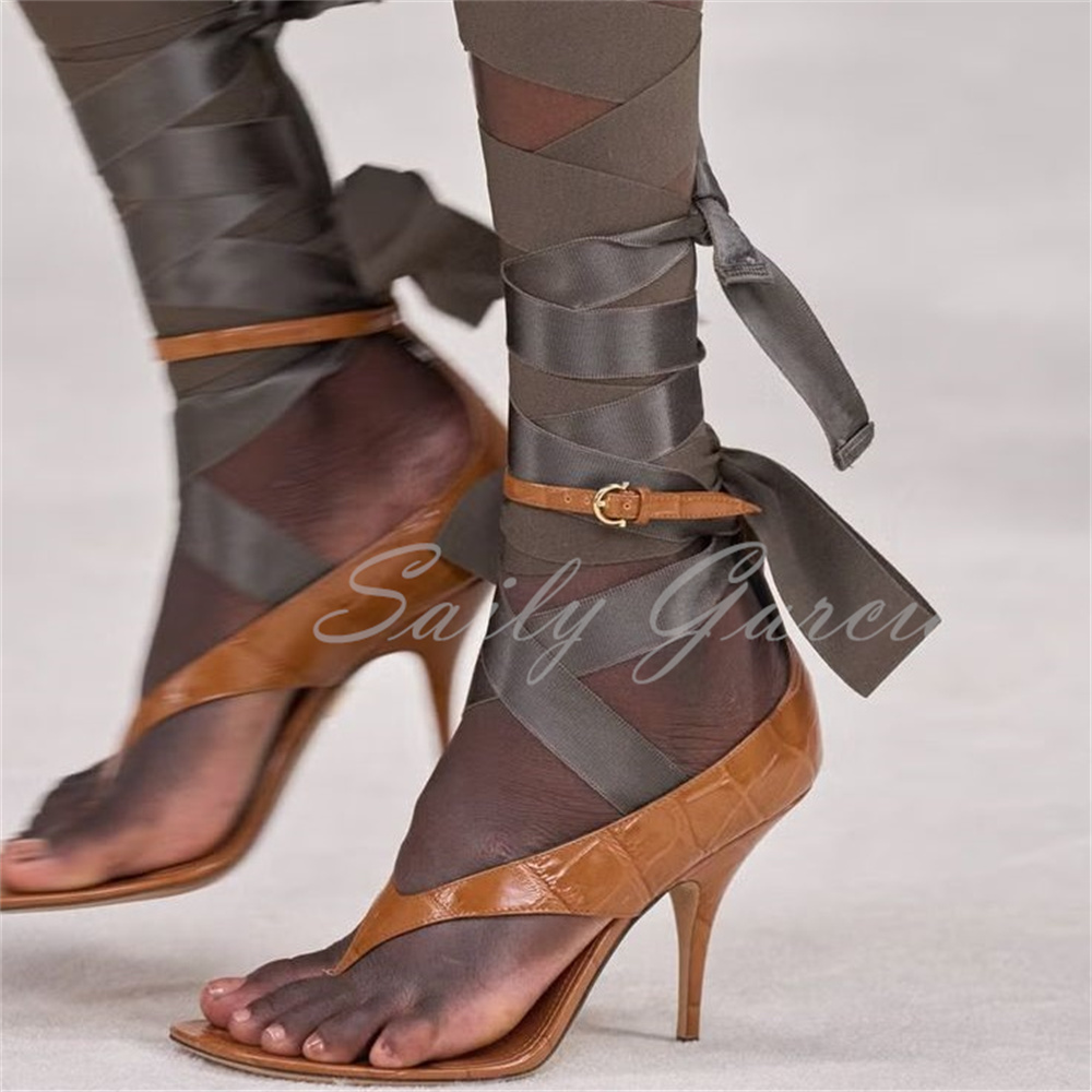 Brown Leather High Heel Flip F - Summer Clothing Fabric recensie en prijs