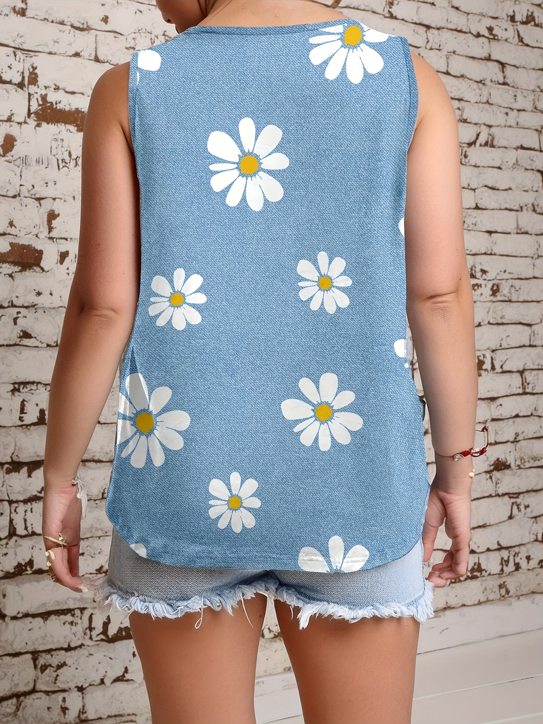Plus Size Women's Daisy Print  - Summer Upf Clothing recensie en prijs