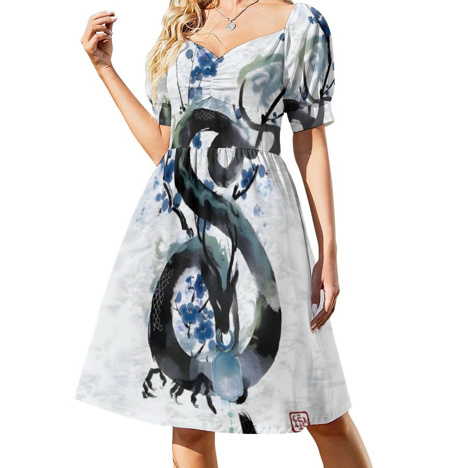 Japanese Blue Night Dragon Ink - Summer Japanese Clothing recensie en prijs
