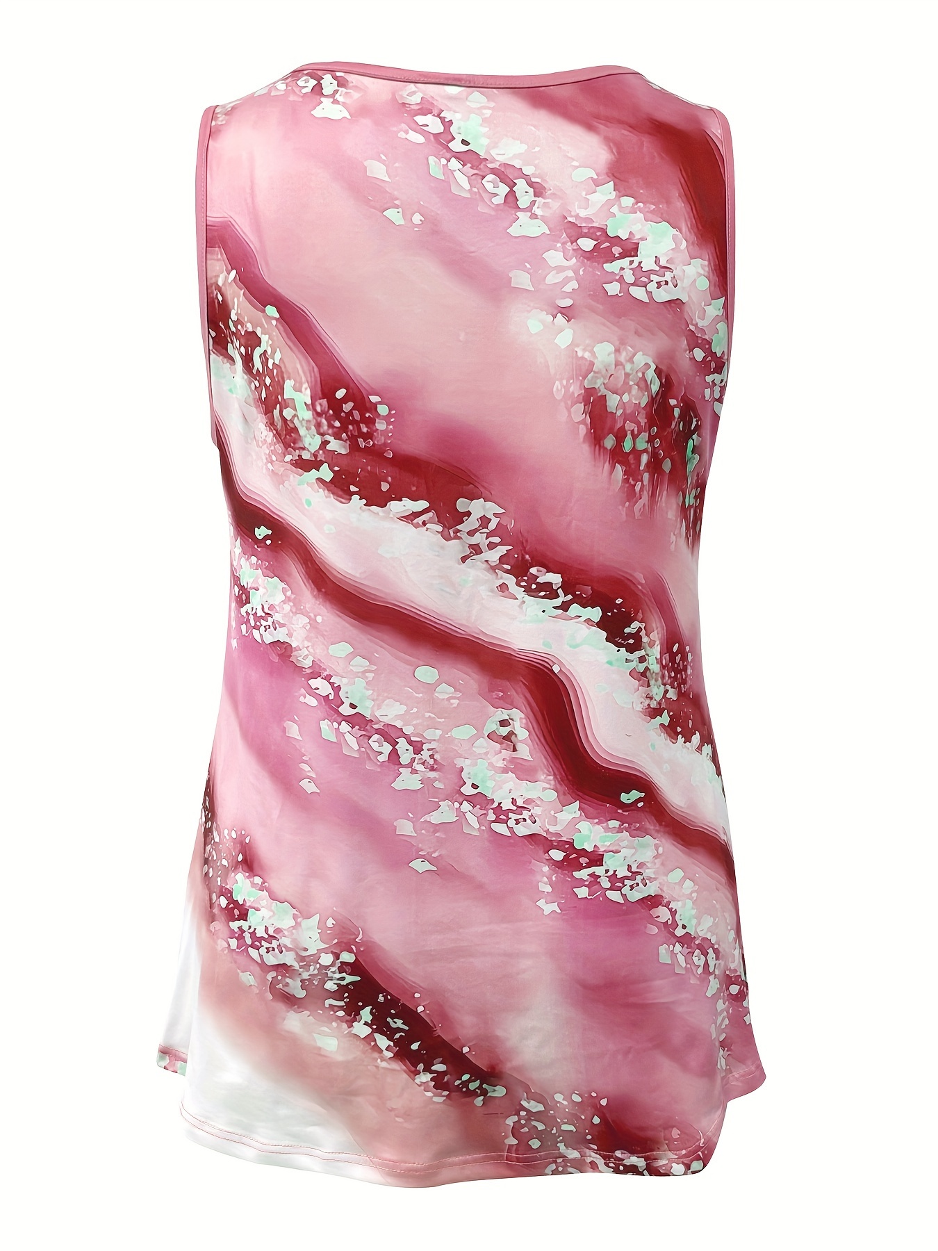 Plus Size Marble Print Tank To - Halter Neck Top recensie en prijs