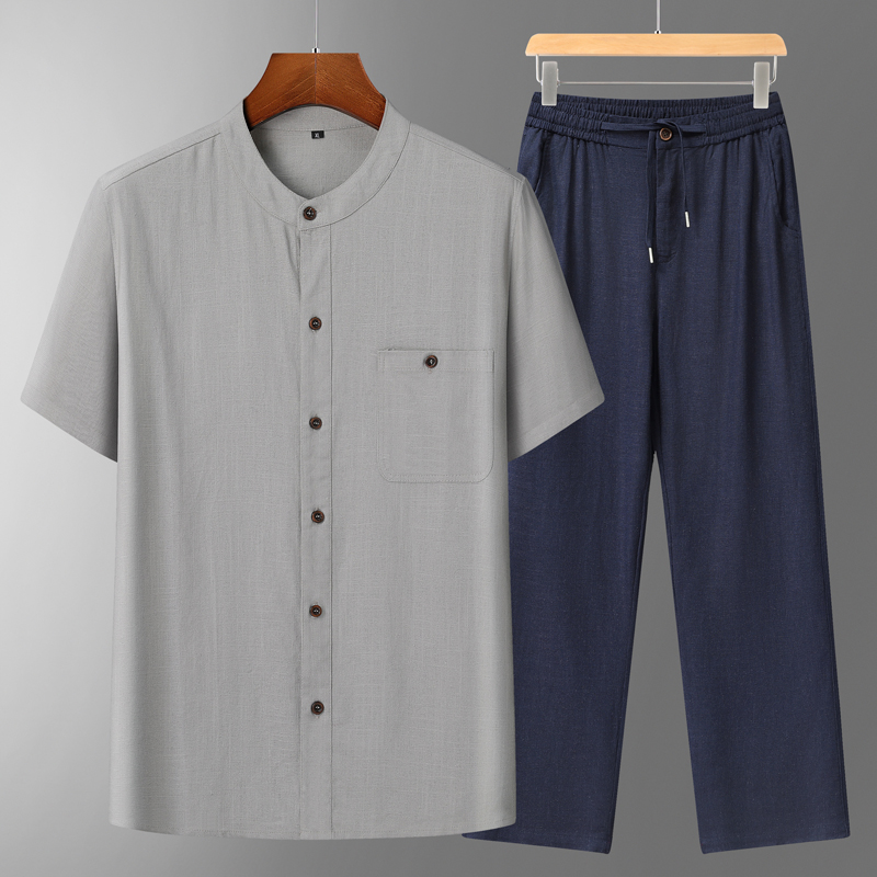 Men's Cotton Linen Tang Suit S - Summer Clothing Shops recensie en prijs